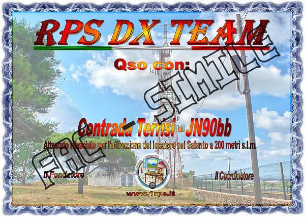 Il nuovo attestato Terrisi Award, versione CB