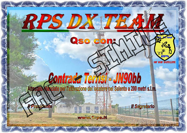 Il nuovo Attestato Terrisi Award, versione OM