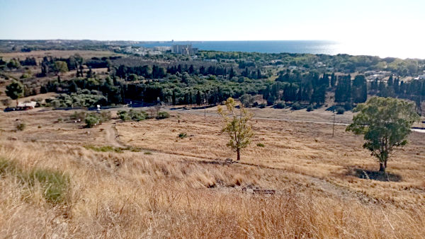 Il panorama dall'alto della collina