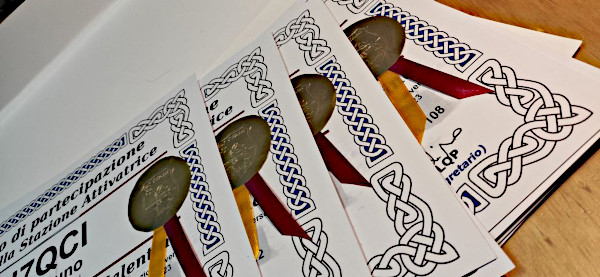 I diplomi di RPS DX TEAN, Radio Penisola Salentina con coccarda e goffratura